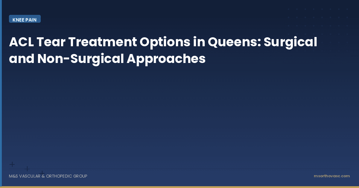 ACL Tear Treatment Options in Queens: Surgical and Non-Surgical Approaches