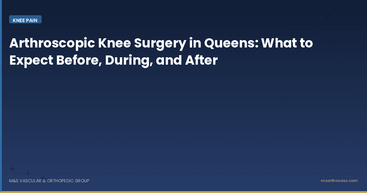 Arthroscopic Knee Surgery in Queens: What to Expect Before, During, and After