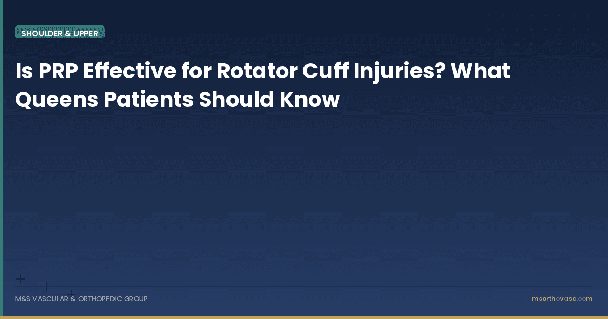 Is PRP Effective for Rotator Cuff Injuries? What Queens Patients Should Know