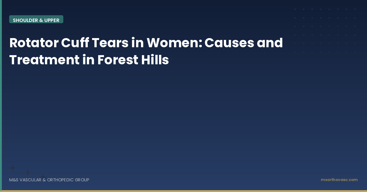 Rotator Cuff Tears in Women: Causes and Treatment in Forest Hills