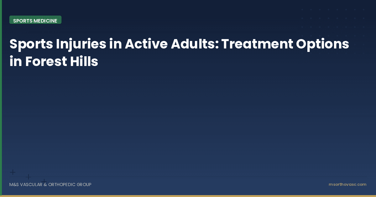 Sports Injuries in Active Adults: Treatment Options in Forest Hills