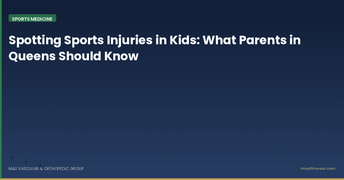 Spotting Sports Injuries in Kids: What Parents in Queens Should Know
