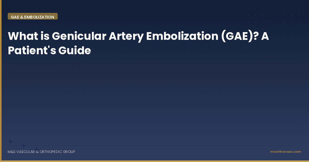 What is Genicular Artery Embolization (GAE)? A Patient's Guide